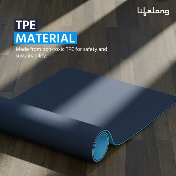 6mm TPE Yoga Mat for Comfortable Workouts - Anti-Slip & Portable - Image 3