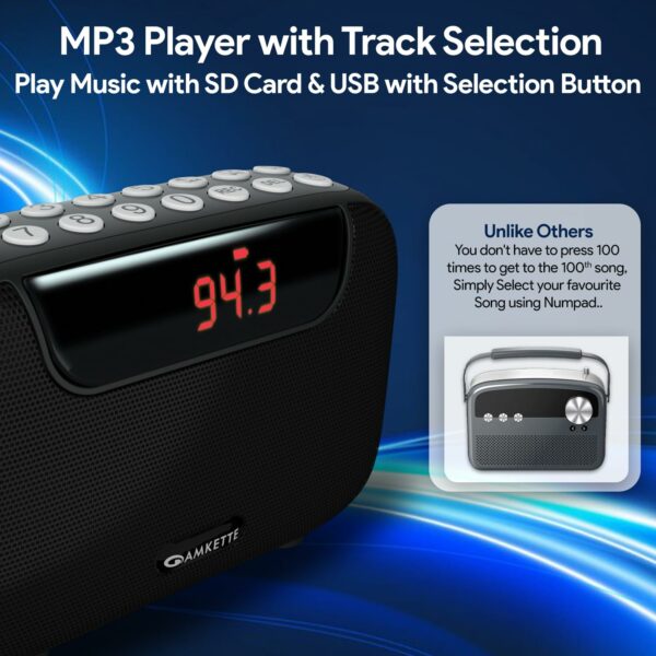 5 in 1 Bluetooth FM Radio with Powerful Sound & Recording - Image 4
