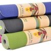 Eco-Friendly TPE Yoga Mat with Carry Bag - 6ft x 2ft