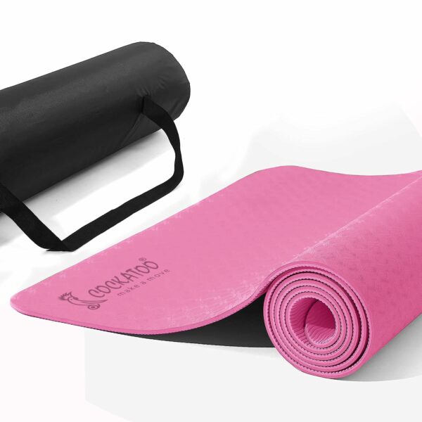 Premium 6 MM Non-Slip TPE Yoga Mat with Carry Bag - 183CM x 61CM - Image 6