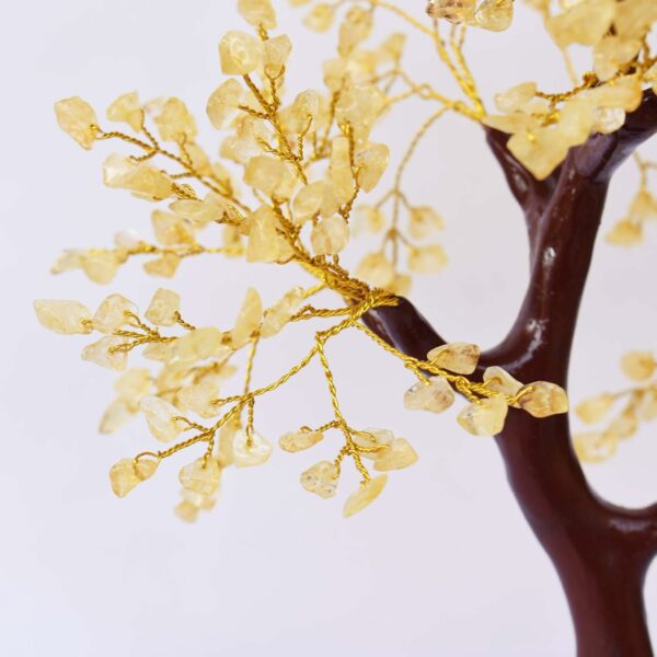 Agate Gemstone Bonsai Money Tree - 200 Beads, 8in, Home Decor - Image 3