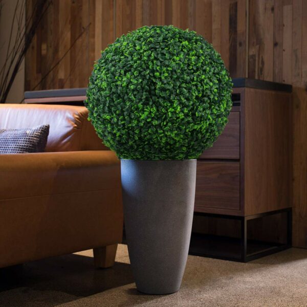 Hanging Artificial Plant Topiary Grass Dome Ball - Green - Image 5