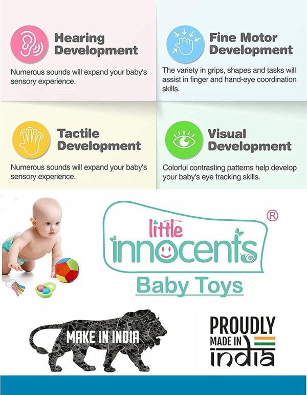 Colorful BPA-Free Rattle Set for Infants - 5 Toy Bundle - Image 2