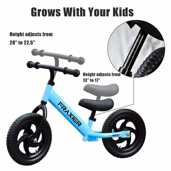 Lightweight Balance Bike for Kids 2-5 Years - Blue - Image 4