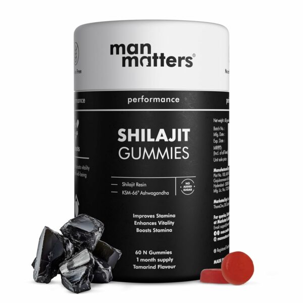 Pure Himalayan Shilajit Gummies with 75% Fulvic Acid & Ashwagandha | Pack of 60
