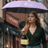 Compact 3-Fold Travel Umbrella with Carabiner Handle - UV & Rain Protection