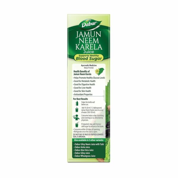 Jamun Neem Karela Juice 1L - Supports Healthy Blood Sugar - Image 6