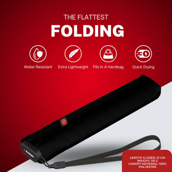 Compact Windproof Travel Umbrella - 90cm Canopy, Manual Open - Image 4