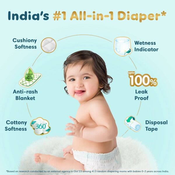 Premium Care Pant Style Baby Diapers - Large (44 Count) - Image 2