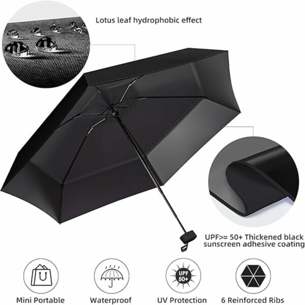 Compact Travel Umbrella - Lightweight, Windproof & UV Protection - Image 4