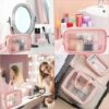 Clear Makeup Pouch Set - Waterproof Cosmetic Organizer Bag