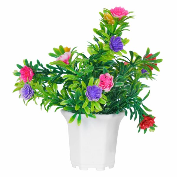 Artificial Flower Plants in Cute Hexa Pots - Pack of 8 - Image 6