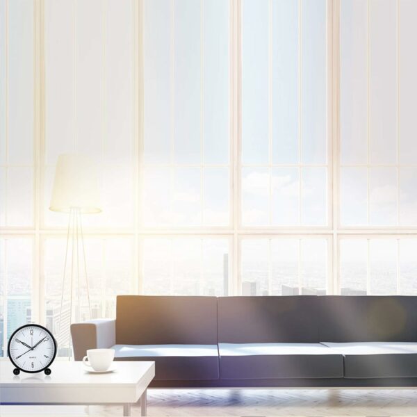 Non-Ticking Analog Alarm Clock with Night Light - Compact Design - Image 5