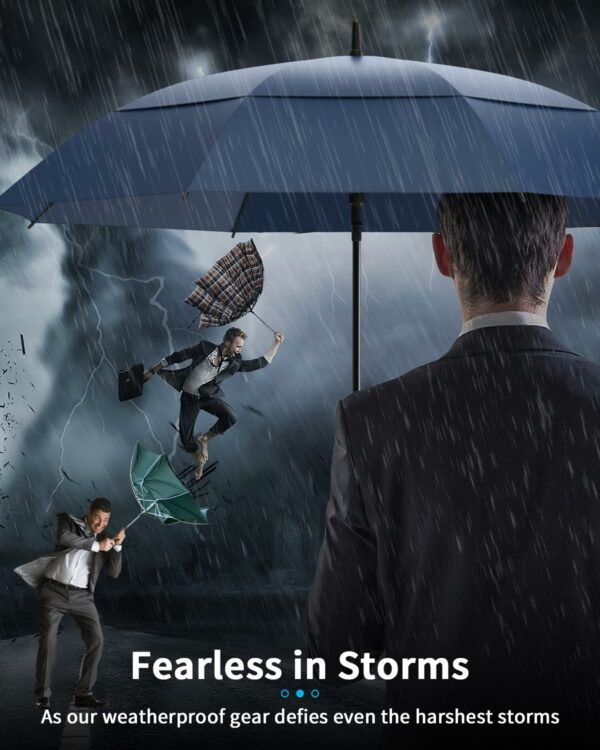 60-Inch Double Layer Umbrella for 3-4 People - Windproof & Waterproof - Image 3
