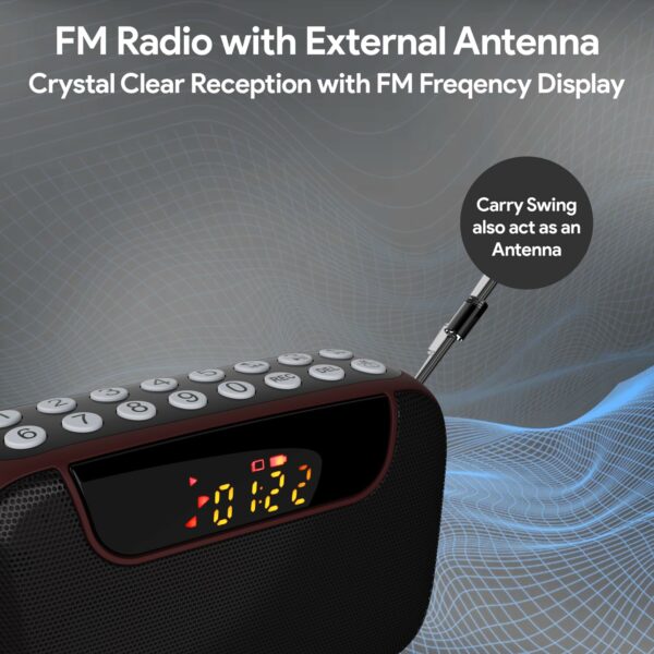 5 in 1 Portable FM Radio with Bluetooth, MP3 Player & Recording - Image 4