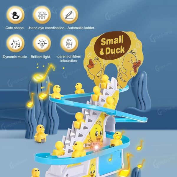 Small Duck Slide Stair Climbing Toy with Lights & Music - Image 2