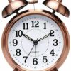 Vintage Twin Bell Alarm Clock with LED Light - Extra Loud