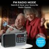 Pocket Mate Digital FM Radio with Bluetooth Speaker - 8H Playtime, Type C Charging, Antenna, Multiple Playback
