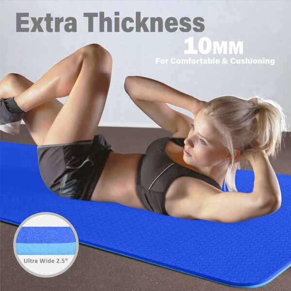 Eco-Friendly TPE Yoga Mat with Carry Bag - 2.5x6 Feet, 10mm Thick - Image 5