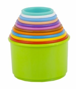 Colorful Stacking Beakers Toy for Kids - 12 Pieces