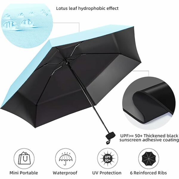 Compact Travel Umbrella - Lightweight, Windproof & UV Protection - Image 5