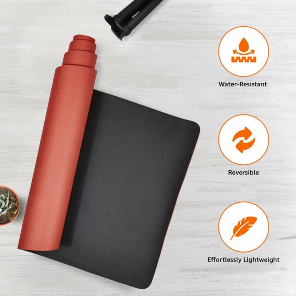 Dual Colour Yoga Mat - 6MM Thick, Anti-Slip, Portable - Image 4