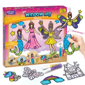 DIY Glass Painting Kit - 16 Piece Princess & Unicorn Set for Kids