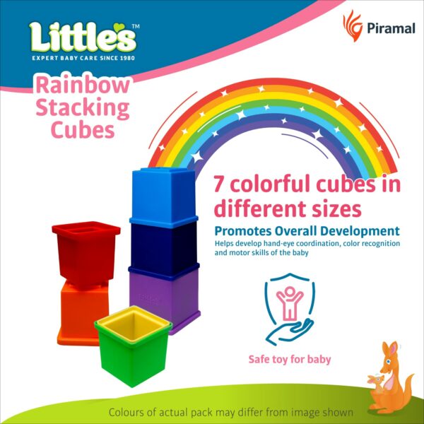Rainbow Stacking Cubes - Activity Toy for Babies & Toddlers - Image 5