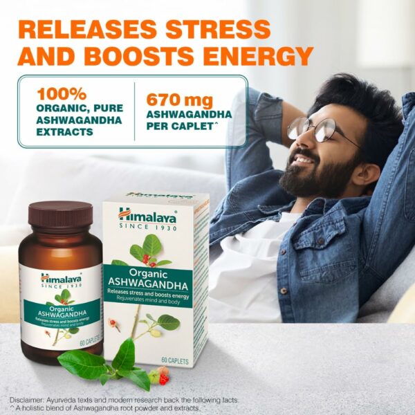 Organic Ashwagandha 670mg - Stress Relief & Wellness - 60 Tablets - Image 3