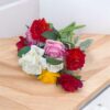 10 Multicolor Artificial Rose Flower Sticks for Home Decor