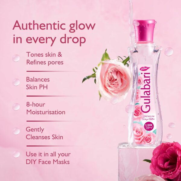 Premium Rose Water Toner - 250ml (Pack of 3) | Hydrates & Balances Skin - Image 6