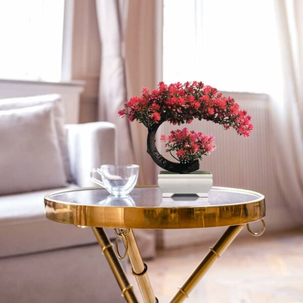 Small Artificial Bonsai Tree - Faux Plant for Home & Office Decor - Image 4