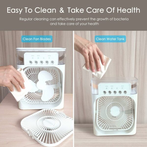 Portable Mini Cooler with LED Light and Timer for Home & Office - Image 6