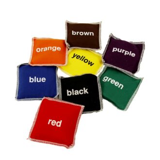 Educational Colored Bean Bags Set for Kids - 8 Pack