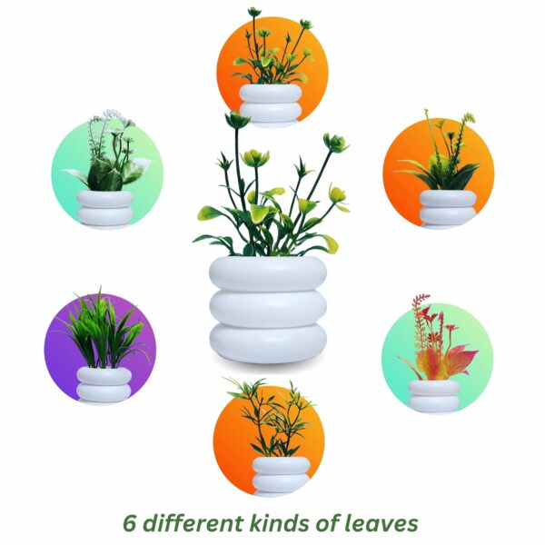 Lifelike Artificial Plants in Pots for Home Decor - Multicolor - Image 4