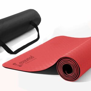 Premium 6 MM Non-Slip TPE Yoga Mat with Carry Bag - 183x61 CM