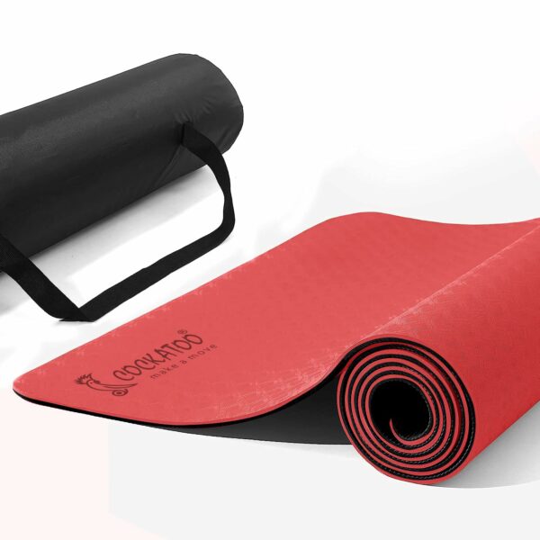 Premium 6 MM Non-Slip TPE Yoga Mat with Carry Bag - 183x61 CM