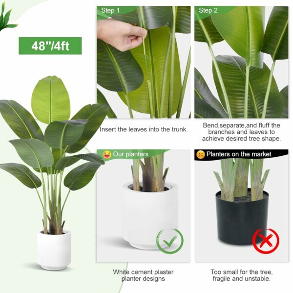 Artificial Bird of Paradise Plant 120cm - Realistic Decor - Image 5