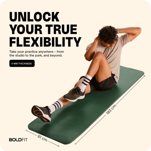 Durable Anti-Slip Yoga Mat for Home Workout - 4mm Thick - Image 6