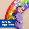 Rainbow Montessori Activity Wall Panel - Wooden Sensory Playboard for Kids 1-6 Years