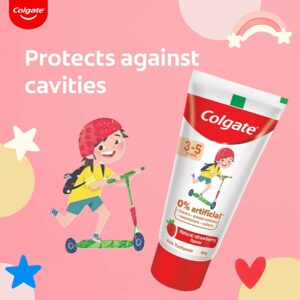 Kids Toothpaste 3-5 Years, Natural Strawberry Flavor, Cavity Protection