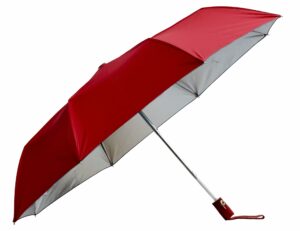 3 Fold Automatic Open Umbrella - UV Protection - Maroon