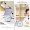 Analog Alarm Clock - Lightweight Battery Powered Table Clock for Heavy Sleepers - Blue Plastic
