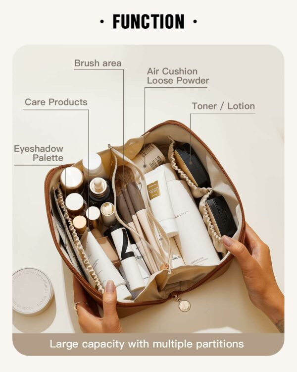 Large Capacity Waterproof Travel Makeup Bag for Women - Image 3