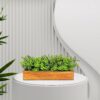 Realistic Artificial Gardenia Plant Bunch in Wood Planter