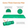 Extra Thick 13mm Yoga Mat with Carrying Strap - Green