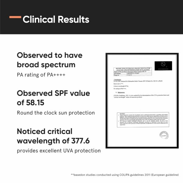 Minimalist Sunscreen SPF 50 PA++++ | Lightweight Cream with Multi-Vitamins | No White Cast | 50g - Image 2