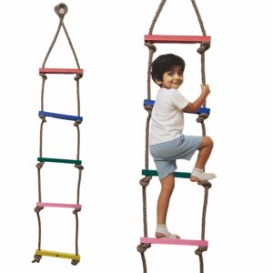 5 Step Wooden Rope Ladder for Kids - Outdoor Climbing Fun