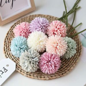5 Pcs Artificial Chrysanthemum Ball Flowers for Home Decor