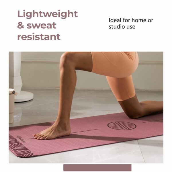 Yoga Mat for All Levels | 6mm TPE Cushioning | Lightweight & Portable - Image 5